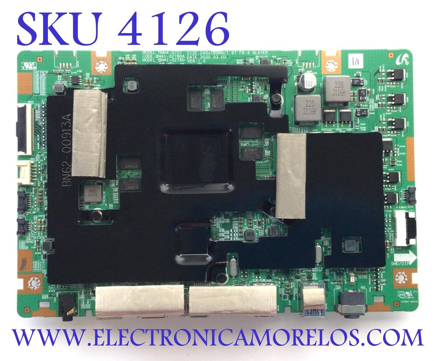 MAIN PARA MONITOR SAMSUNG ODYSSEY / NUMERO DE PARTE BN94-16931A / BN41-02780A / BN9416931A / BN9415334H / PANEL CY-PT270PLLV4H / MODELO LC27G75 / LC27G75TQSNXZA FG04